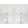 Paire De Lampes Vintage En Cristal Taillé Et Métal Chromé – Style Art Déco XXᵉ – Bon État | Biron 
