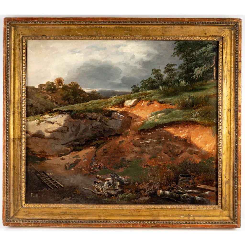 Théodore Richard (1782-1859) Huile sur toile Paysage des Pyrénées vers 1833 | Biron 