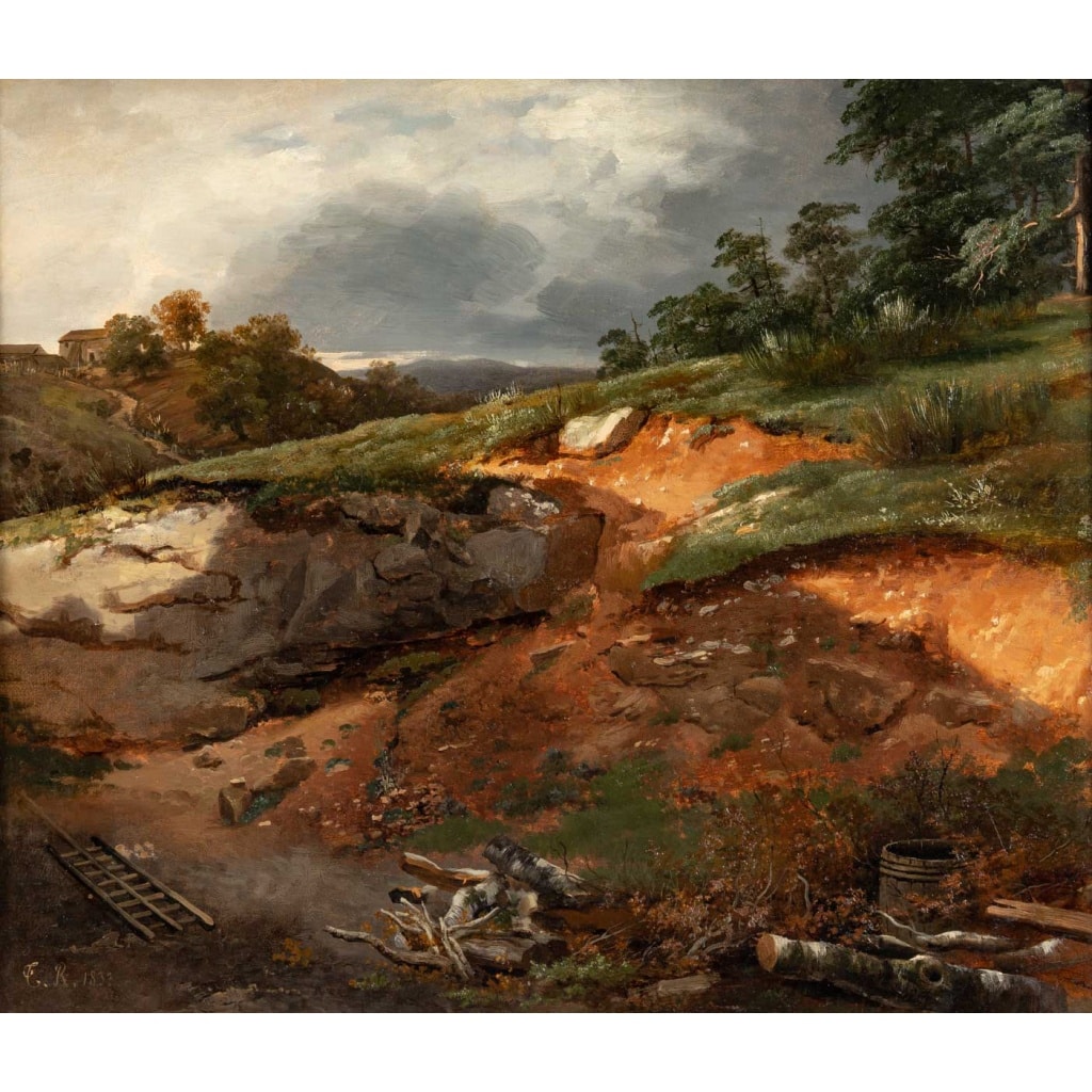 Théodore Richard (1782-1859) Huile sur toile Paysage des Pyrénées vers 1833 | Biron 