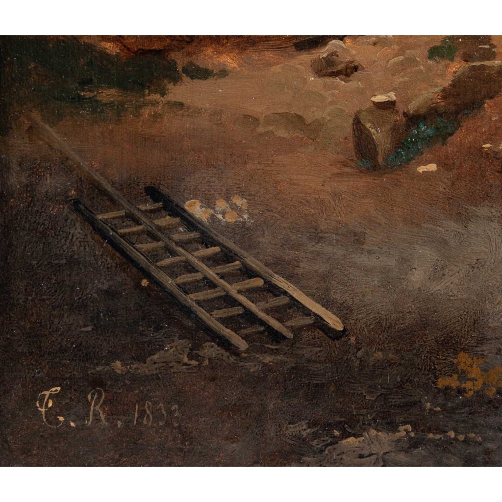 Théodore Richard (1782-1859) Huile sur toile Paysage des Pyrénées vers 1833 | Biron 