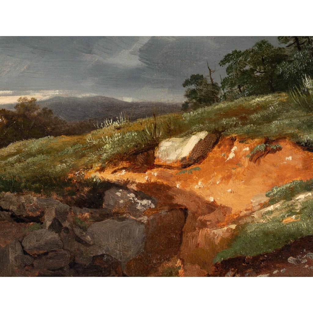 Théodore Richard (1782-1859) Huile sur toile Paysage des Pyrénées vers 1833 | Biron 