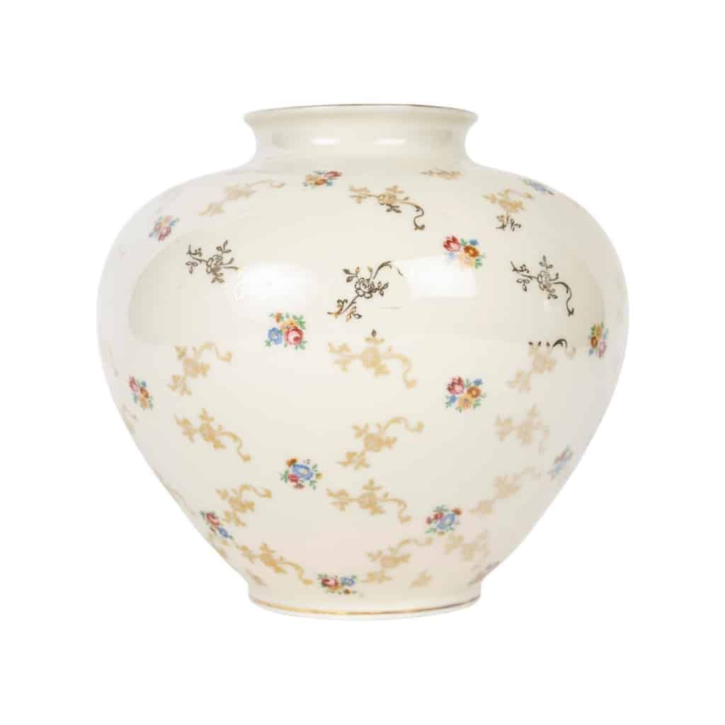 Vase boulle en porcelaine Allemande, XXème siècle. | Biron 