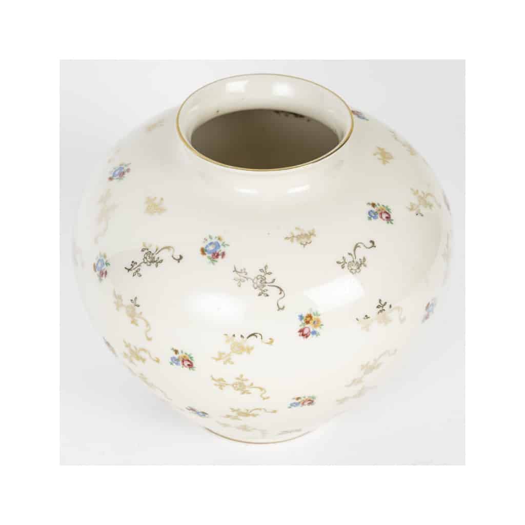 Vase boulle en porcelaine Allemande, XXème siècle. | Biron 