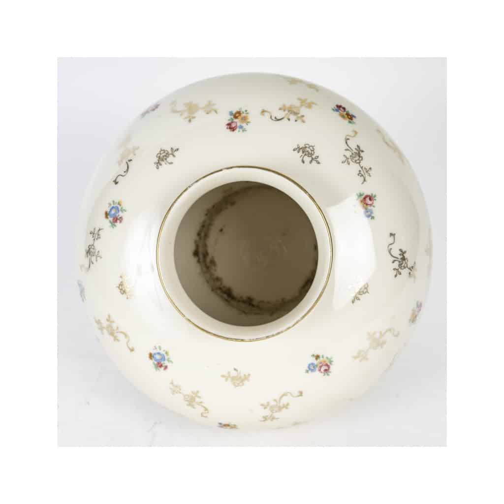 Vase boulle en porcelaine Allemande, XXème siècle. | Biron 