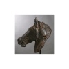 Grande sculpture d’une tête de cheval noir | Biron 