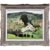 HERVE Jules Peinture Française 20è Langres Procession à Brevoines Huile sur Toile Signée Certificat D’authenticité | Biron 