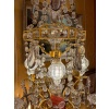 Lustre Marie-Antoinette de style Louis XVI en bronze ciselé et doré à décor de cristal signé Baccarat vers 1890 | Biron 