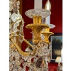 Lustre Marie-Antoinette de style Louis XVI en bronze ciselé et doré à décor de cristal signé Baccarat vers 1890 | Biron 