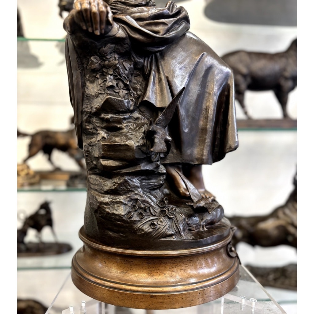 Sculpture – Retour Des Hirondelles , Auguste Moreau (1834-1917) – Bronze | Biron 