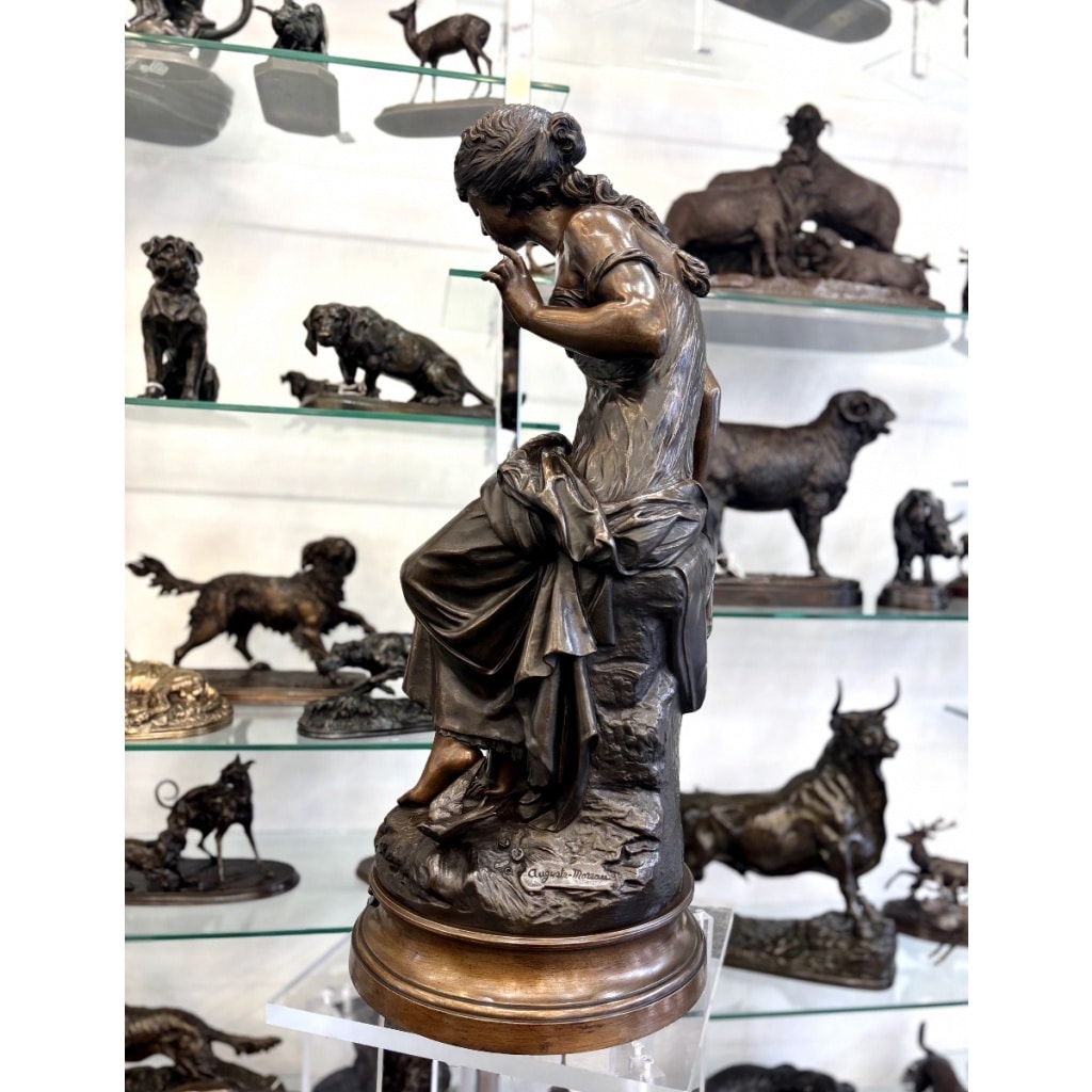 Sculpture – Retour Des Hirondelles , Auguste Moreau (1834-1917) – Bronze | Biron 