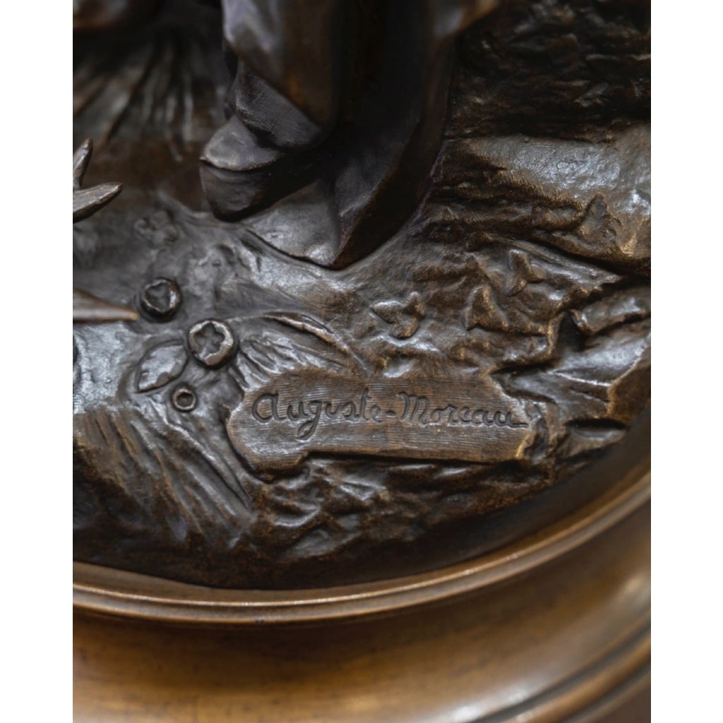 Sculpture – Retour Des Hirondelles , Auguste Moreau (1834-1917) – Bronze | Biron 