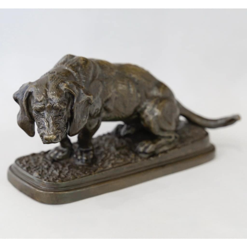 Sculpture – Basset Assis , Antoine – Louis Barye (1795-1875) – Bronze | Biron 