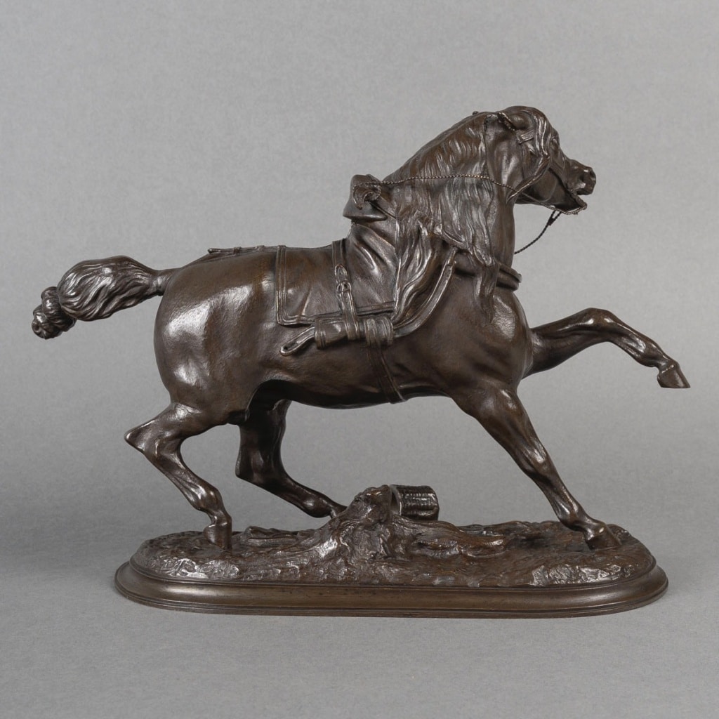 Sculpture – Le Cheval Percheron , Pierre Lenordez (1815 – 1892) – Bronze | Biron 