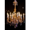Victor Raulin (1867-1925) et Baccarat Lustre aux Amours en bronze ciselé et doré de style Louis XV | Biron 