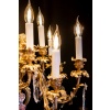 Victor Raulin (1867-1925) et Baccarat Lustre aux Amours en bronze ciselé et doré de style Louis XV | Biron 