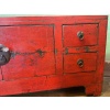 Meuble bas ancien chinois laqué rouge | Biron 