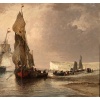 NOEL Jules Le Tréport en 1870 Huile sur toile signée située et datée Certificat d’authenticité | Biron 