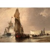 NOEL Jules Le Tréport en 1870 Huile sur toile signée située et datée Certificat d’authenticité | Biron 