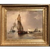 NOEL Jules Le Tréport en 1870 Huile sur toile signée située et datée Certificat d’authenticité | Biron 