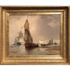 NOEL Jules Le Tréport en 1870 Huile sur toile signée située et datée Certificat d’authenticité | Biron 
