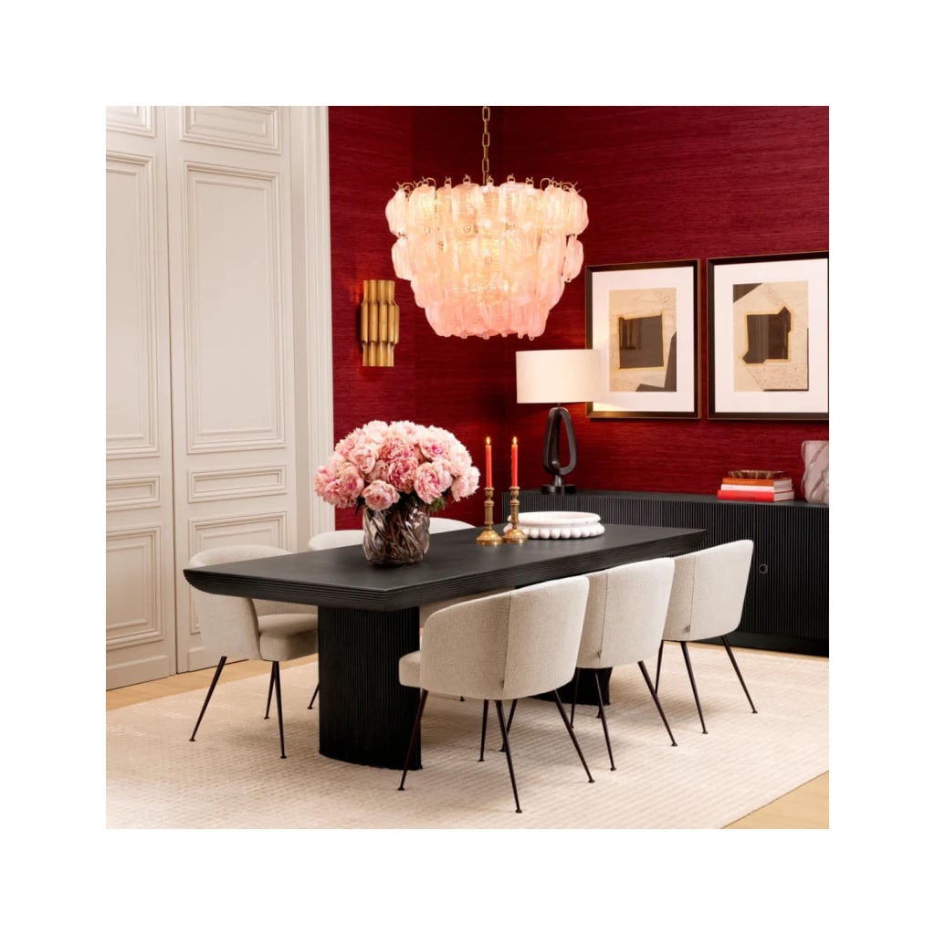 Paire de lampes de table en bronze patiné et base en granit noir. | Biron 