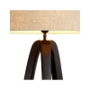 Paire de lampes de table en bronze patiné et base en granit noir. | Biron 