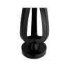 Paire de lampes de table en bronze patiné et base en granit noir. | Biron 