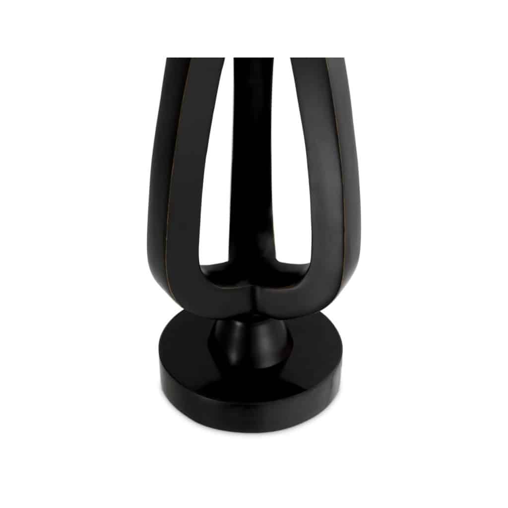 Paire de lampes de table en bronze patiné et base en granit noir. | Biron 