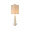 Paire de lampes de table en céramique blanche craquelée et laiton patiné. | Biron 