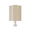 Paire de lampes de table en céramique blanche craquelée et laiton patiné. | Biron 