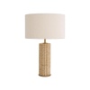 Paire de lampes de table en travertin et laiton patiné. | Biron 