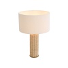 Paire de lampes de table en travertin et laiton patiné. | Biron 