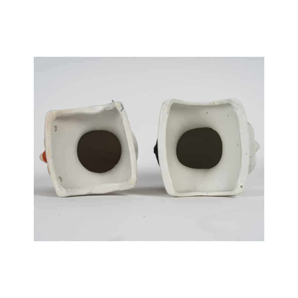 Paire de têtes de poupée en porcelaine, 1960. | Biron 