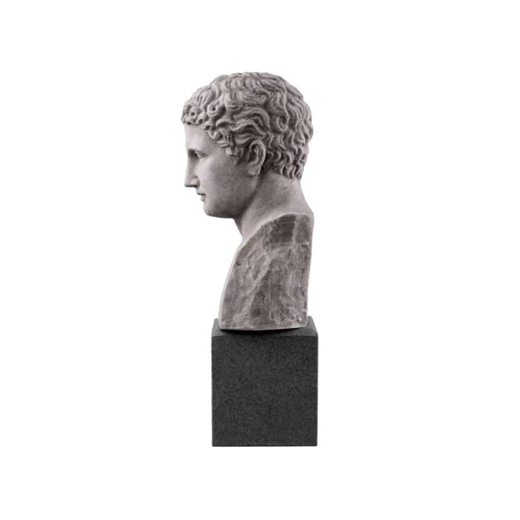 Sculpture, buste en marbre sculpté représentant un Romain dans le gout de l’antique, XXème siècle. | Biron 