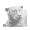Sculpture d’un lion couché en marbre blanc, dans le gout de l’Egypte ancienne, XXème siècle. | Biron 