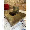 Table basse bar en laiton oxydé, 1970s | Biron 