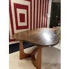 Grande table très originale de Jeannette Laverrière en wengué massif, d’après Georges Jouve | Biron 