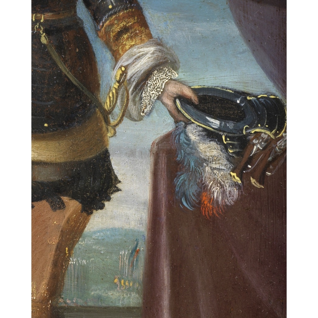 Commandant militaire devant le champ de bataille, David Teniers le Jeune (atelier de) | Biron 