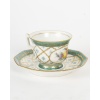 Service à thé ou café en porcelaine de style Louis XVI – Travail vers 1900, accompagné d’un plateau en métal argenté | Biron 