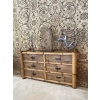Commode en bambou, 6 tiroirs, années 70 | Biron 
