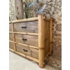 Commode en bambou, 6 tiroirs, années 70 | Biron 