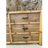Commode en bambou, 6 tiroirs, années 70 | Biron 