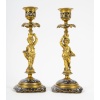 Encrier de Bureau et Bougeoirs en Bronze Doré et Émail Cloisonné – Fin XIXe siècle | Biron 