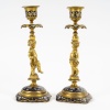 Encrier de Bureau et Bougeoirs en Bronze Doré et Émail Cloisonné – Fin XIXe siècle | Biron 