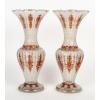 Paire de vases en cristal de Bohême à décor émaillé – Style historiciste, fin du XIXe siècle | Biron 