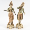 Paire de Statuettes Romantiques en Porcelaine Polychrome | Biron 