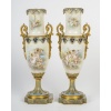 Paire de Vases en Porcelaine, Bronze Doré, Émail Cloisonné et Marbre – Style Napoléon III | Biron 