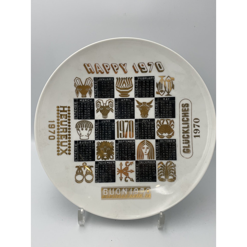 Suite de onze assiettes de la série Calendario par Piero FORNASETTI | Biron 