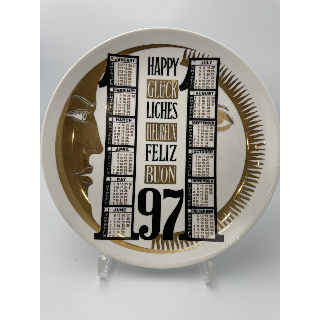 Suite de onze assiettes de la série Calendario par Piero FORNASETTI | Biron 