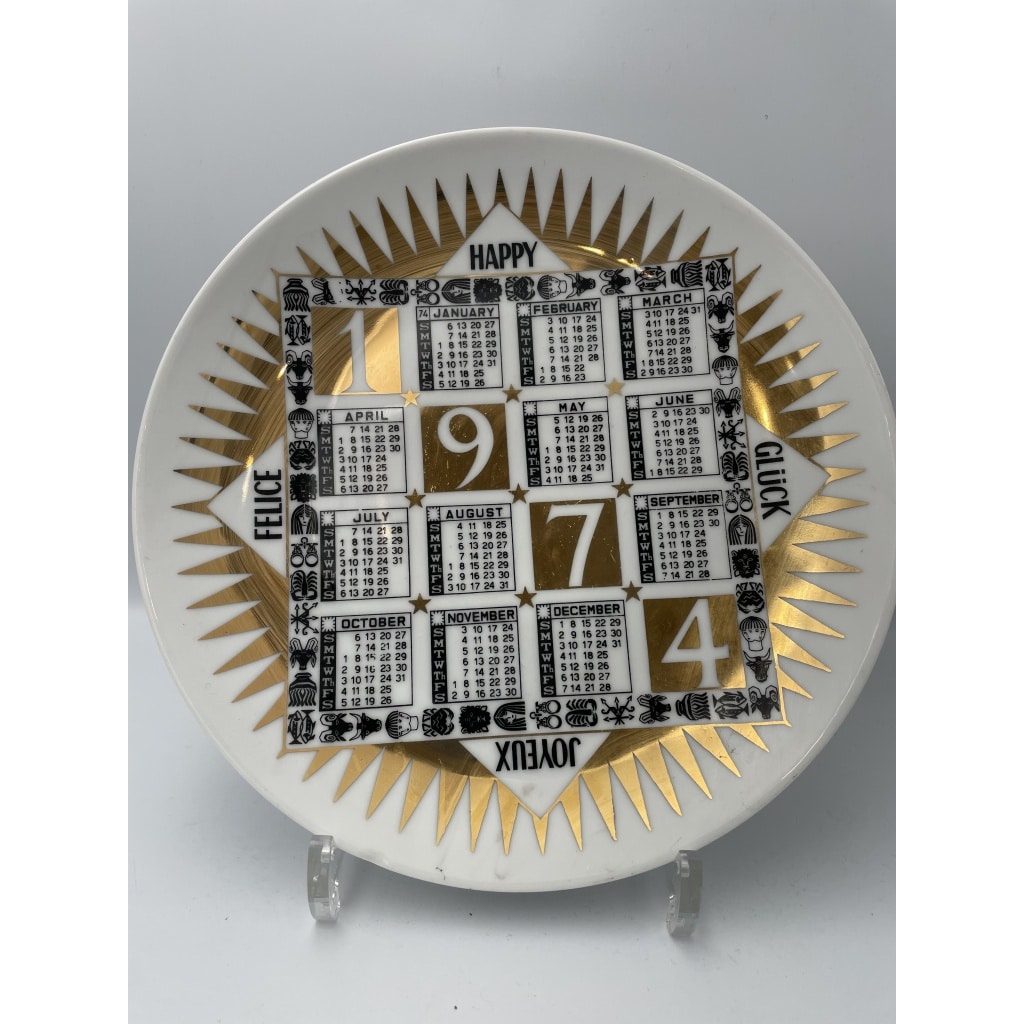 Suite de onze assiettes de la série Calendario par Piero FORNASETTI | Biron 